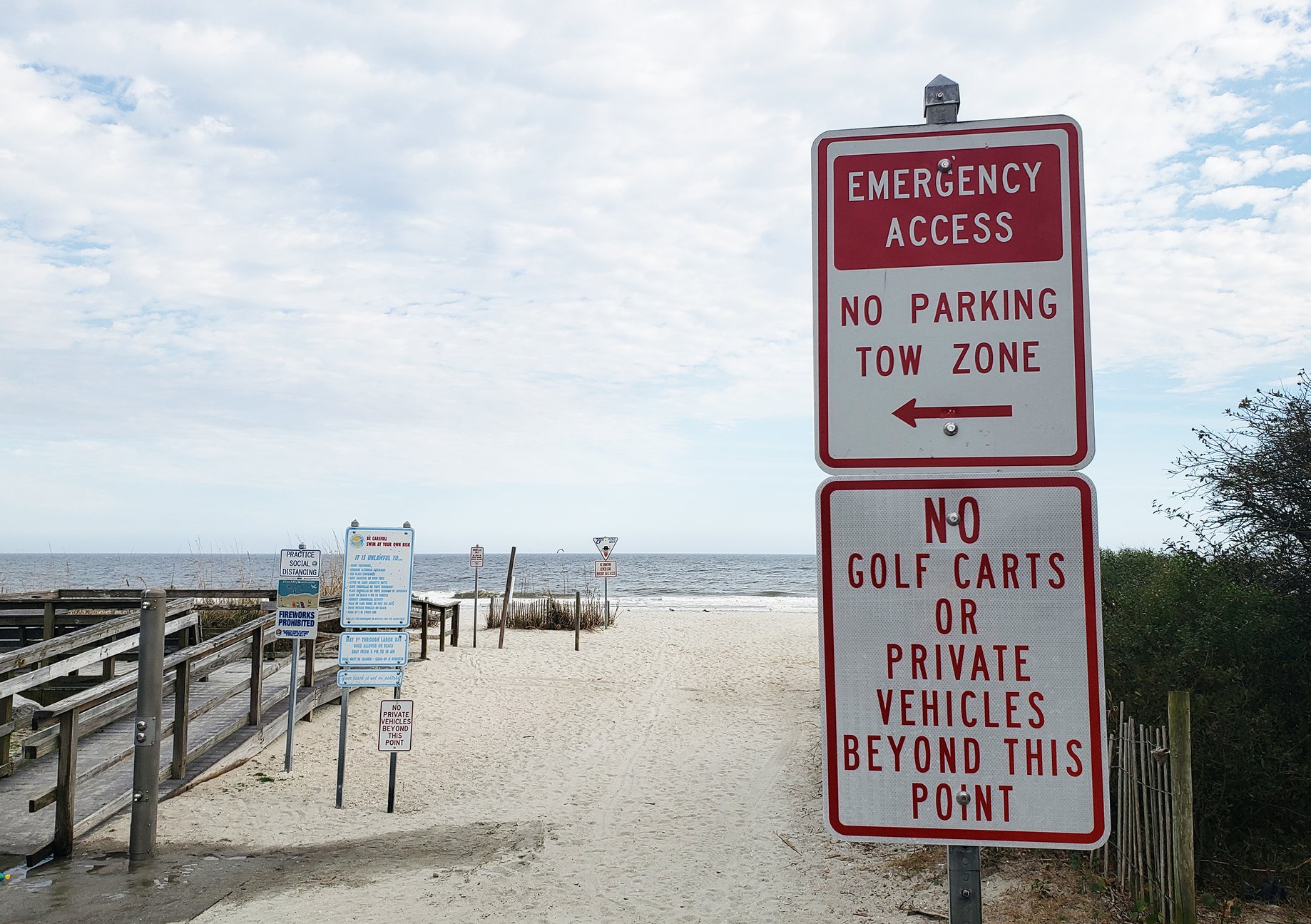 No Golf Carts on the sand